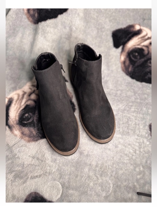 Esprit Shoes - Esprit Black Suede Ankle Booties Boots Shoes with Side Zip